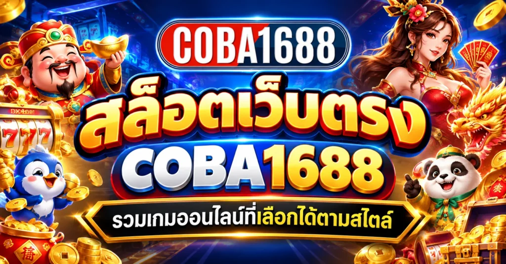 สล็อตเว็บตรง COBA1688 รวมเกมออนไลน์ที่เลือกได้ตามสไตล์